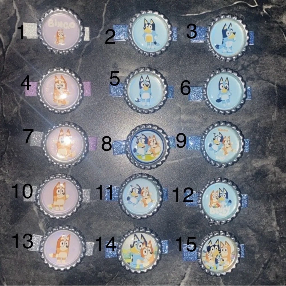 $5 each or 3 for $9 Handmade Bluey Hair Clips